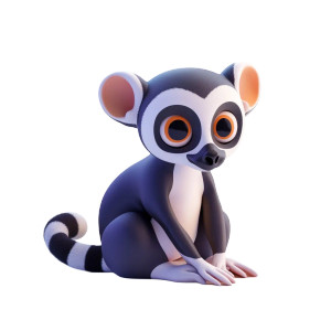 Cute Lemur 3D Icon Vinyl Car Decal Sticker – Waterproof & UV-Resistant 4.0" Cute Lemur 3D Icon Vinyl Car Decal Sticker – Waterproof & UV-Resistant 4.0"