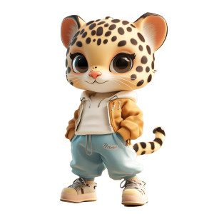 Cute Leopard Sportswear Vinyl Car Decal Sticker – Waterproof & UV-Resistant 4.0" Cute Leopard Sportswear Vinyl Car Decal Sticker – Waterproof & UV-Resistant 4.0"