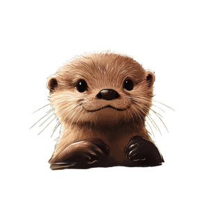 Cute Lilbean Otter Vinyl Car Decal Sticker – Waterproof & UV-Resistant 4.0"