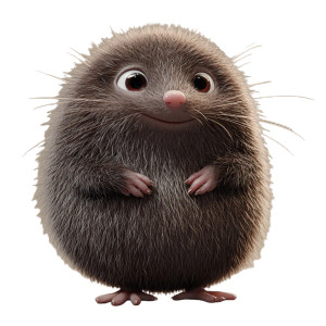 Cute Mole Character Vinyl Car Decal Sticker – Waterproof & UV-Resistant 4.0"