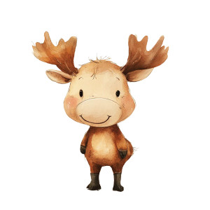 Cute Moose Watercolor Vinyl Car Decal Sticker – Waterproof & UV-Resistant 4.0" Cute Moose Watercolor Vinyl Car Decal Sticker – Waterproof & UV-Resistant 4.0"