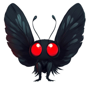 Cute Mothman Chibi Art Vinyl Car Decal Sticker – Waterproof & UV-Resistant 4.0"