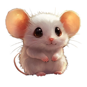 Cute Mouse Anime Profile Vinyl Car Decal Sticker – Waterproof & UV-Resistant 4.0"