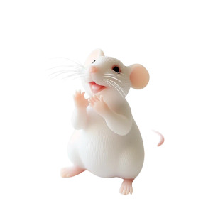 Cute Mouse Healing Smile Vinyl Car Decal Sticker – Waterproof & UV-Resistant 4.0"