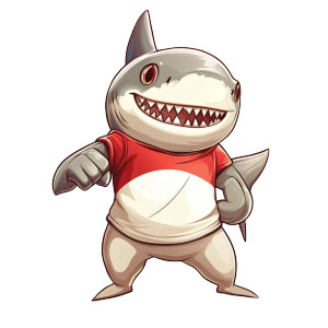 Cute Muscular Shark Sticker Vinyl Car Decal Sticker – Waterproof & UV-Resistant 4.0"