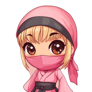 Cute Ninja Blonde Bangs Vinyl Car Decal Sticker – Waterproof & UV-Resistant 4.0" Cute Ninja Blonde Bangs Vinyl Car Decal Sticker – Waterproof & UV-Resistant 4.0"