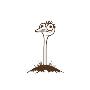 Cute Ostrich Logo Vinyl Car Decal Sticker – Waterproof & UV-Resistant 4.0"