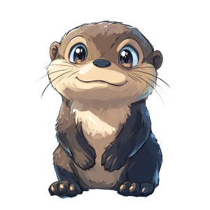 Cute Otter Anime Vinyl Car Decal Sticker – Waterproof & UV-Resistant 4.0" Cute Otter Anime Vinyl Car Decal Sticker – Waterproof & UV-Resistant 4.0"