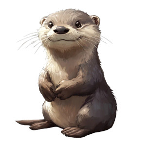 Cute Otter Dnd5E Vinyl Car Decal Sticker – Waterproof & UV-Resistant 4.0"