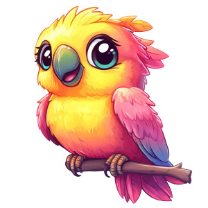 Cute Parrot Branch Vinyl Car Decal Sticker – Waterproof & UV-Resistant 4.0" Cute Parrot Branch Vinyl Car Decal Sticker – Waterproof & UV-Resistant 4.0"