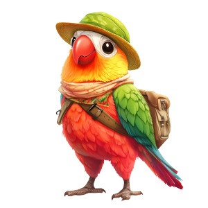 Cute Parrot Mascot Vinyl Car Decal Sticker – Waterproof & UV-Resistant 4.0" Cute Parrot Mascot Vinyl Car Decal Sticker – Waterproof & UV-Resistant 4.0"