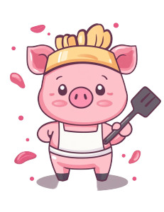 Cute Piggy Golden Headband Vinyl Car Decal Sticker – Waterproof & UV-Resistant 4.0"