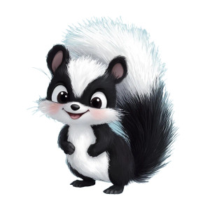 Cute Pixar Skunk Blue Vinyl Car Decal Sticker – Waterproof & UV-Resistant 4.0"