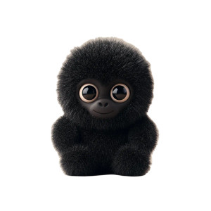 Cute Plush Gorilla 3D Vinyl Car Decal Sticker – Waterproof & UV-Resistant 4.0"