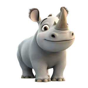 Cute Rhinoceros 3D Vinyl Car Decal Sticker – Waterproof & UV-Resistant 4.0" Cute Rhinoceros 3D Vinyl Car Decal Sticker – Waterproof & UV-Resistant 4.0"