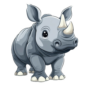 Cute Rhinoceros Vinyl Car Decal Sticker – Waterproof & UV-Resistant 4.0" Cute Rhinoceros Vinyl Car Decal Sticker – Waterproof & UV-Resistant 4.0"
