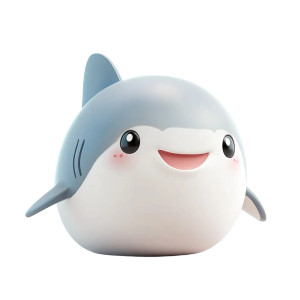 Cute Shark Icon Vinyl Car Decal Sticker – Waterproof & UV-Resistant 4.0"