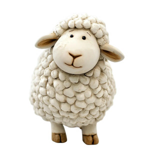 Cute Sheep Clay Vinyl Car Decal Sticker – Waterproof & UV-Resistant 4.0"