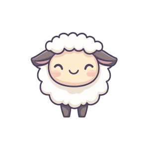 Cute Sheep Icon Vinyl Car Decal Sticker – Waterproof & UV-Resistant 4.0"
