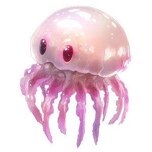 Cute Small Jellyfish Enemy Vinyl Car Decal Sticker – Waterproof & UV-Resistant 4.0"