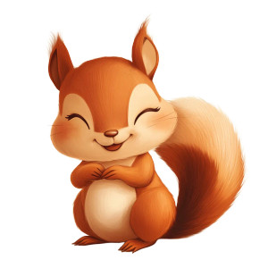 Cute Squirrel Illustration Raw Vinyl Car Decal Sticker – Waterproof & UV-Resistant 4.0" Cute Squirrel Illustration Raw Vinyl Car Decal Sticker – Waterproof & UV-Resistant 4.0"
