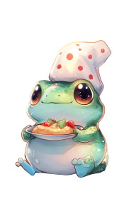 Cute Toad Cooking Vinyl Car Decal Sticker – Waterproof & UV-Resistant 4.0"