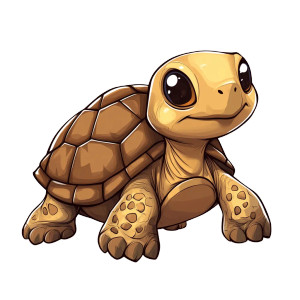 Cute Tortoise Illustration.Png Vinyl Car Decal Sticker – Waterproof & UV-Resistant 4.0"