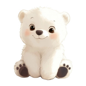 Cute White Bear Vinyl Car Decal Sticker – Waterproof & UV-Resistant 4.0" Cute White Bear Vinyl Car Decal Sticker – Waterproof & UV-Resistant 4.0"