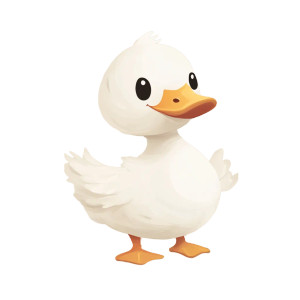 Cute White Duck Vinyl Car Decal Sticker – Waterproof & UV-Resistant 4.0" Cute White Duck Vinyl Car Decal Sticker – Waterproof & UV-Resistant 4.0"