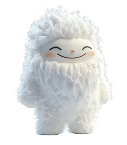 Cute White Marshmallow Monster Vinyl Car Decal Sticker – Waterproof & UV-Resistant 4.0"