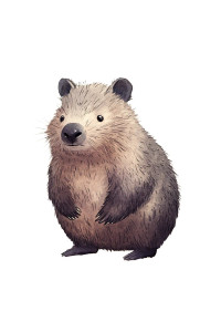 Cute Wombat Childrens Illustration Vinyl Car Decal Sticker – Waterproof & UV-Resistant 4.0" Cute Wombat Childrens Illustration Vinyl Car Decal Sticker – Waterproof & UV-Resistant 4.0"