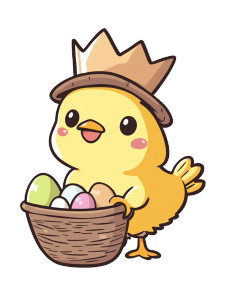 Cute Yellow Chicken Crown Vinyl Car Decal Sticker – Waterproof & UV-Resistant 4.0"