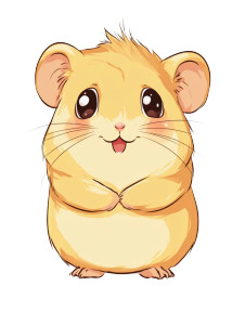 Cute Yellow Hamster Expressions Vinyl Car Decal Sticker – Waterproof & UV-Resistant 4.0"