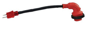 Mighty Cord 15A Male to 30A Female Adapter | 90 Degree Locking Connector, LED Light, Detachable, Heavy Duty Outdoor Cable Mighty Cord 15A Male to 30A Female Adapter | 90 Degree Locking Connector, LED Light, Detachable, Heavy Duty Outdoor Cable