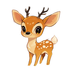 Deer Chibi Kawaii Vinyl Car Decal Sticker – Waterproof & UV-Resistant 4.0" Deer Chibi Kawaii Vinyl Car Decal Sticker – Waterproof & UV-Resistant 4.0"