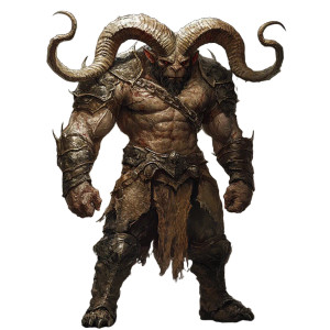 Demonic Minotaur Armor Vinyl Car Decal Sticker – Waterproof & UV-Resistant 4.0"