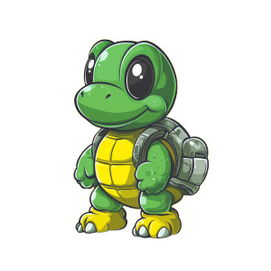 Diagnostic Turtle Mascot Vinyl Car Decal Sticker – Waterproof & UV-Resistant 4.0"