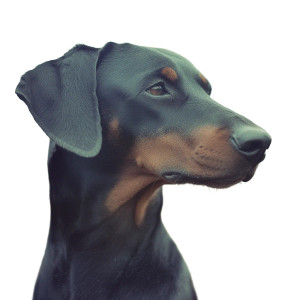 Dobermann Photo Clear Vinyl Car Decal Sticker – Waterproof & UV-Resistant 4.0"