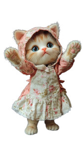 Doll Kitten Fresa Costume Vinyl Car Decal Sticker – Waterproof & UV-Resistant 4.0"