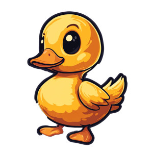 Duck Twitch Emote Vinyl Car Decal Sticker – Waterproof & UV-Resistant 4.0"