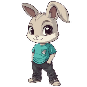 Easter Bunny Chibi Teal Vinyl Car Decal Sticker – Waterproof & UV-Resistant 4.0" Easter Bunny Chibi Teal Vinyl Car Decal Sticker – Waterproof & UV-Resistant 4.0"