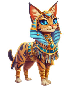 Egyptian Cat Costume Vinyl Car Decal Sticker – Waterproof & UV-Resistant 4.0"