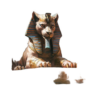 Egyptian Sphinx Tomb Entrance Vinyl Car Decal Sticker – Waterproof & UV-Resistant 4.0"