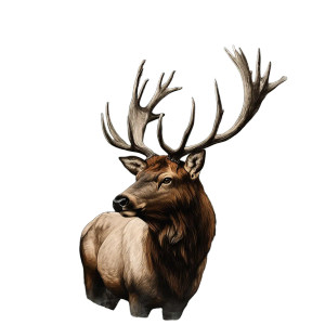 Elk Mountain Pine Forest Vinyl Car Decal Sticker – Waterproof & UV-Resistant 4.0"