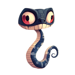 Evil Cobra Cartoon Side Vinyl Car Decal Sticker – Waterproof & UV-Resistant 4.0"