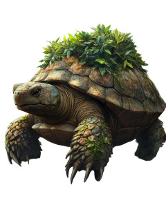 Fantasy Turtle Creature Vinyl Car Decal Sticker – Waterproof & UV-Resistant 4.0"