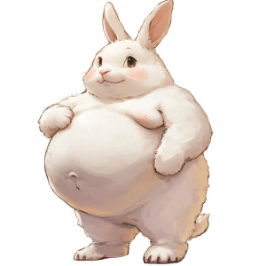 Fat Bunny Boy Belly Vinyl Car Decal Sticker – Waterproof & UV-Resistant 4.0" Fat Bunny Boy Belly Vinyl Car Decal Sticker – Waterproof & UV-Resistant 4.0"