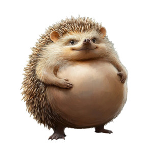 Fat Hedgehog Hairy Tummy Vinyl Car Decal Sticker – Waterproof & UV-Resistant 4.0"