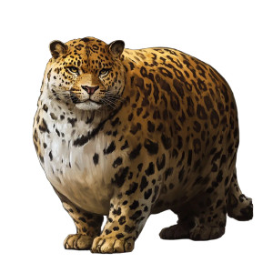 Fat Leopard Vinyl Car Decal Sticker – Waterproof & UV-Resistant 4.0"
