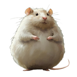 Fat Rat Vinyl Car Decal Sticker – Waterproof & UV-Resistant 4.0"